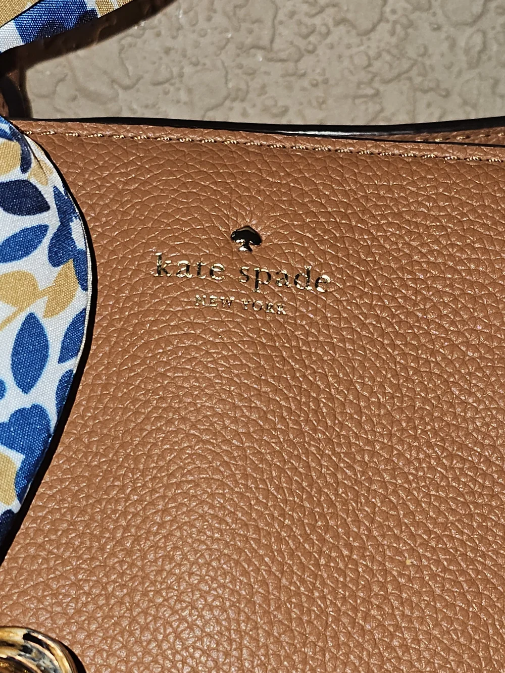 kate spade Evangelie Larchment Avenue  Satchel With Pebbled Leather, Floral Bow